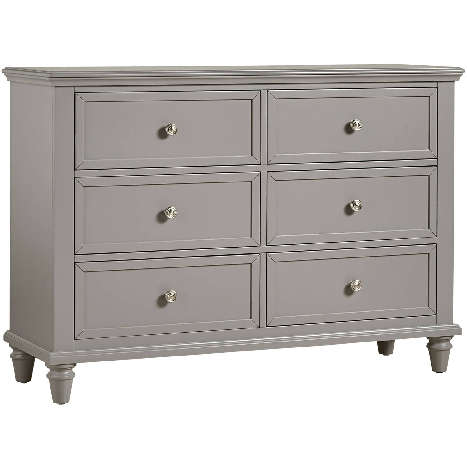 Rustic White Gray Top 4 Drawer Console