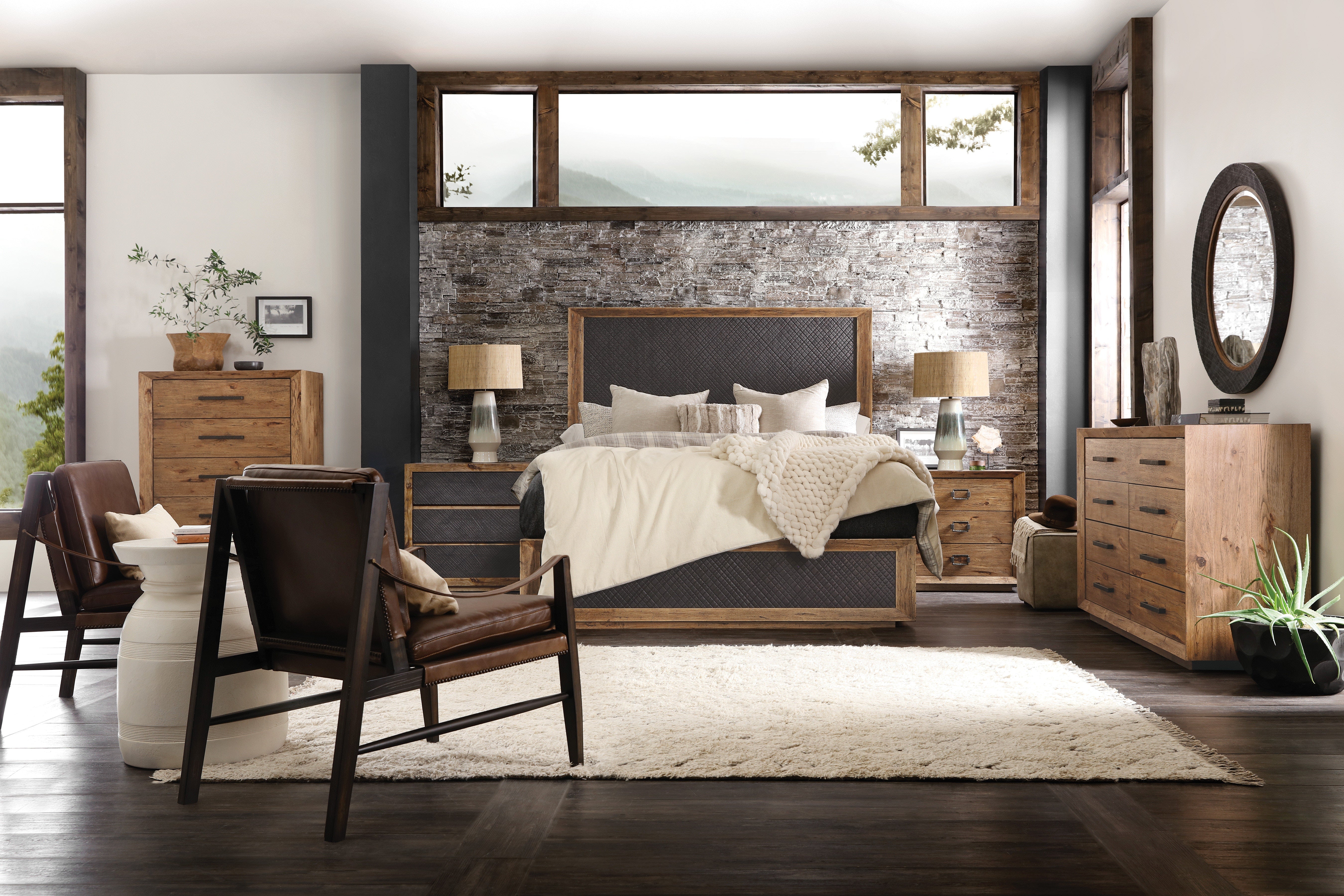 Hooker Furniture Bedroom Big Sky King Panel Bed