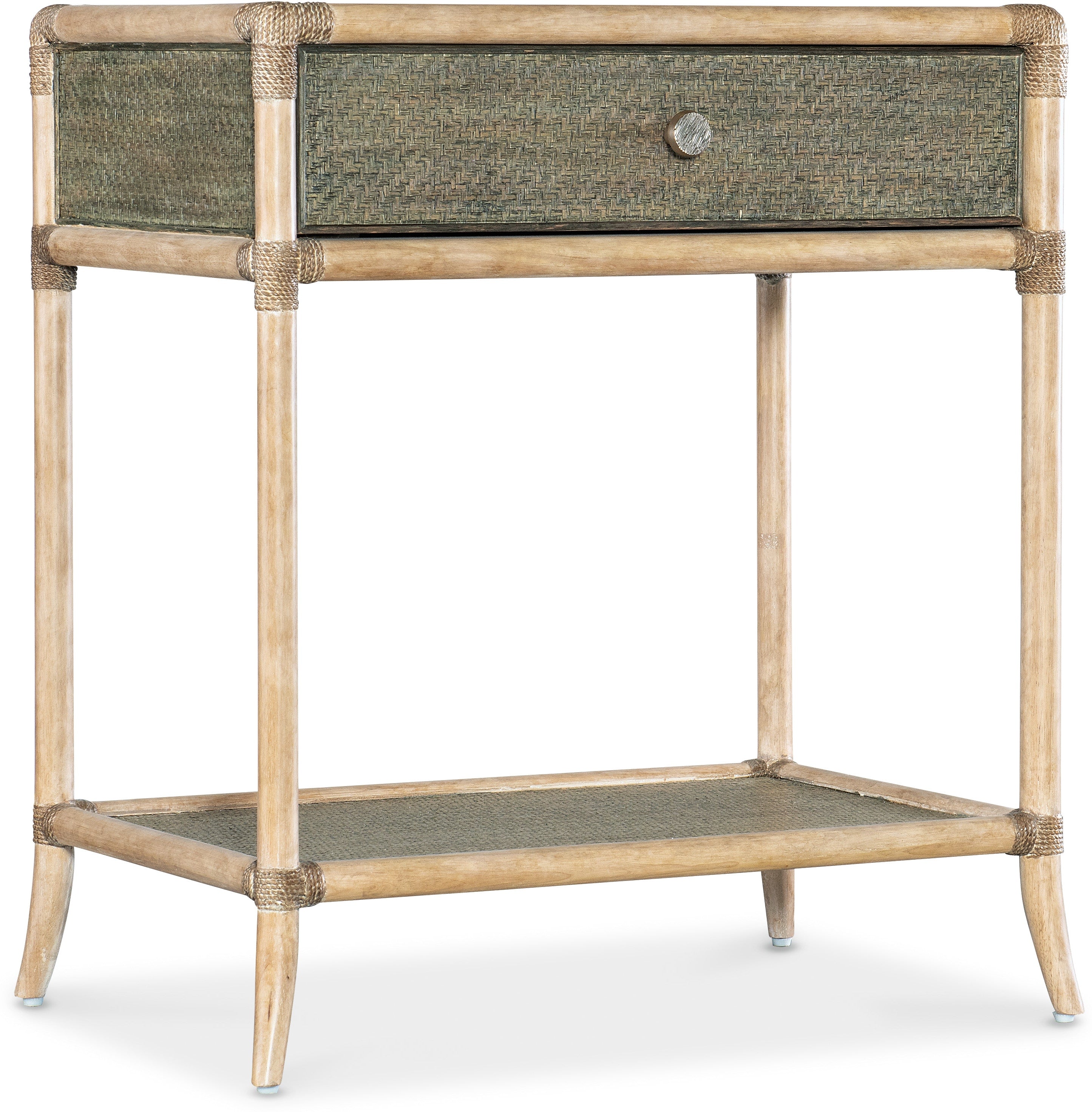 Hooker Furniture Retreat Pole Rattan Bedside Table