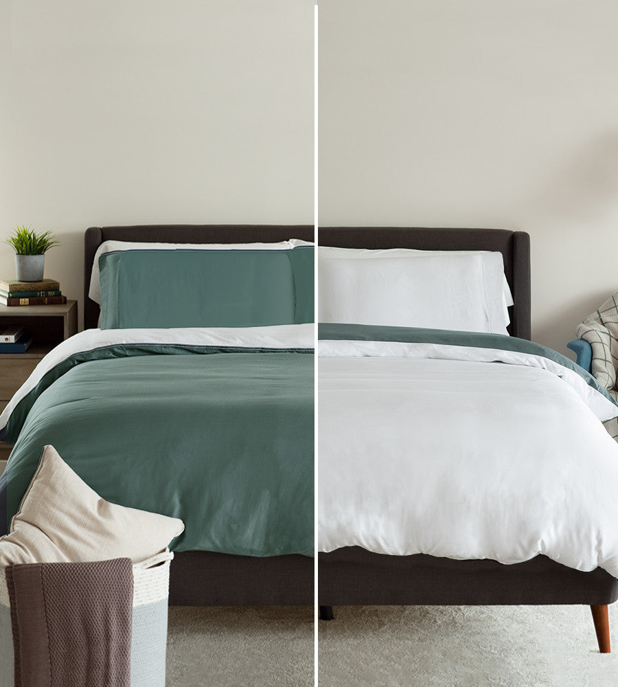 Reversible Color Block Duvet Covers