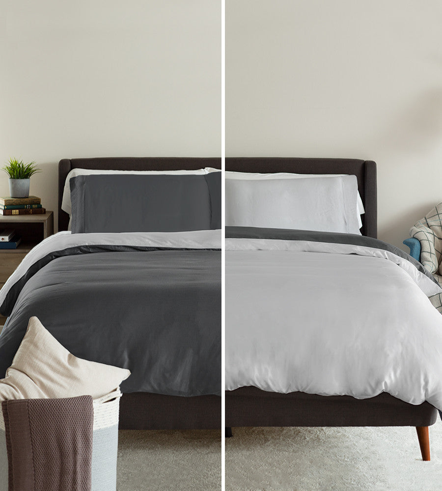 Reversible Color Block Duvet Covers