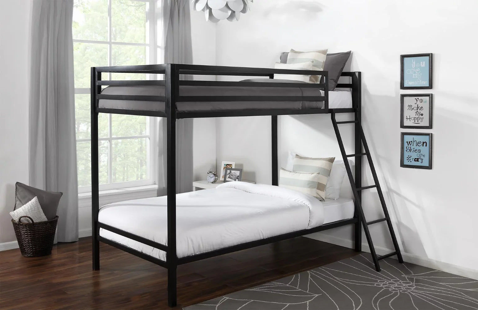 Black Bunkbed Rails & Ladder