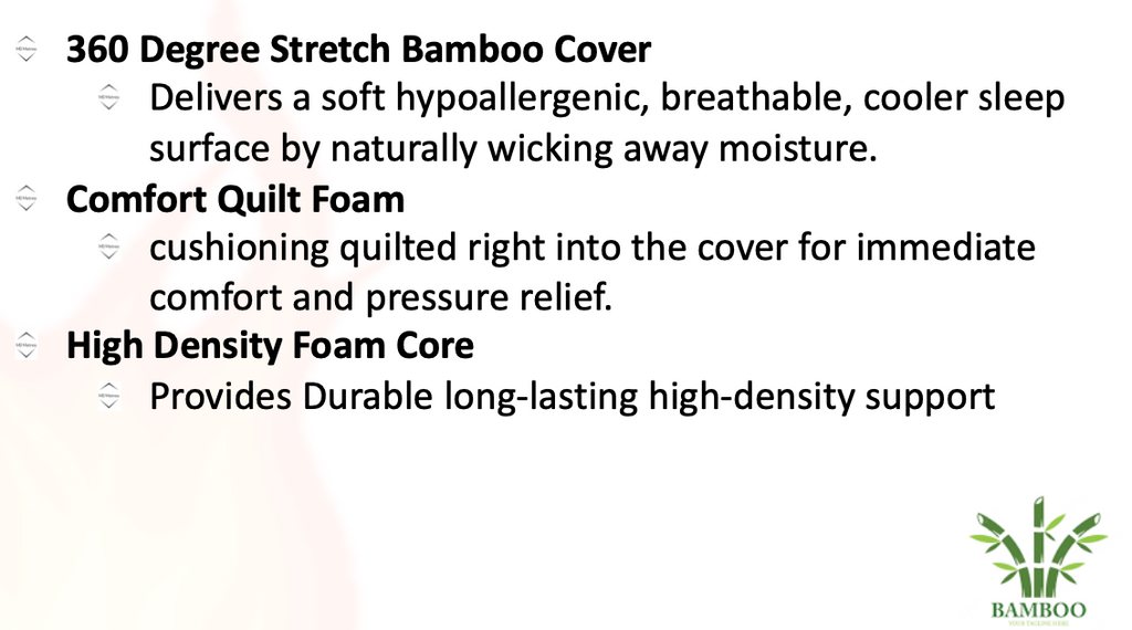 MD 7in Bamboo All Foam Mattress