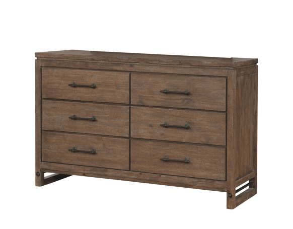 Avalon Furniture Round Rock Dresser in Brushed Medium Acacia B00149-D