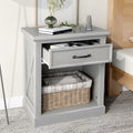 Modern Gray Nightstand for Bedroom Side Table By: Alabama Beds