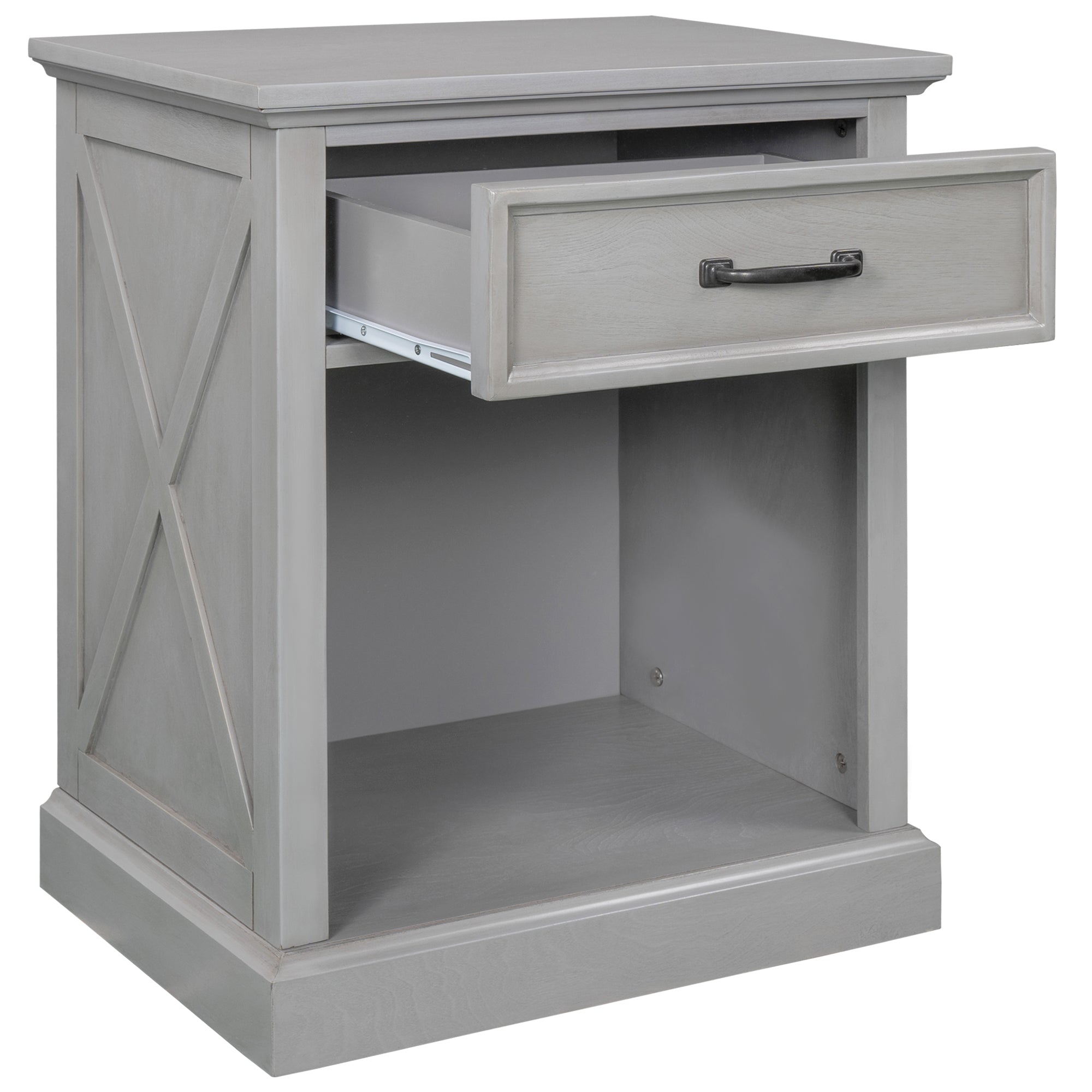 Modern Gray Nightstand for Bedroom Side Table By: Alabama Beds