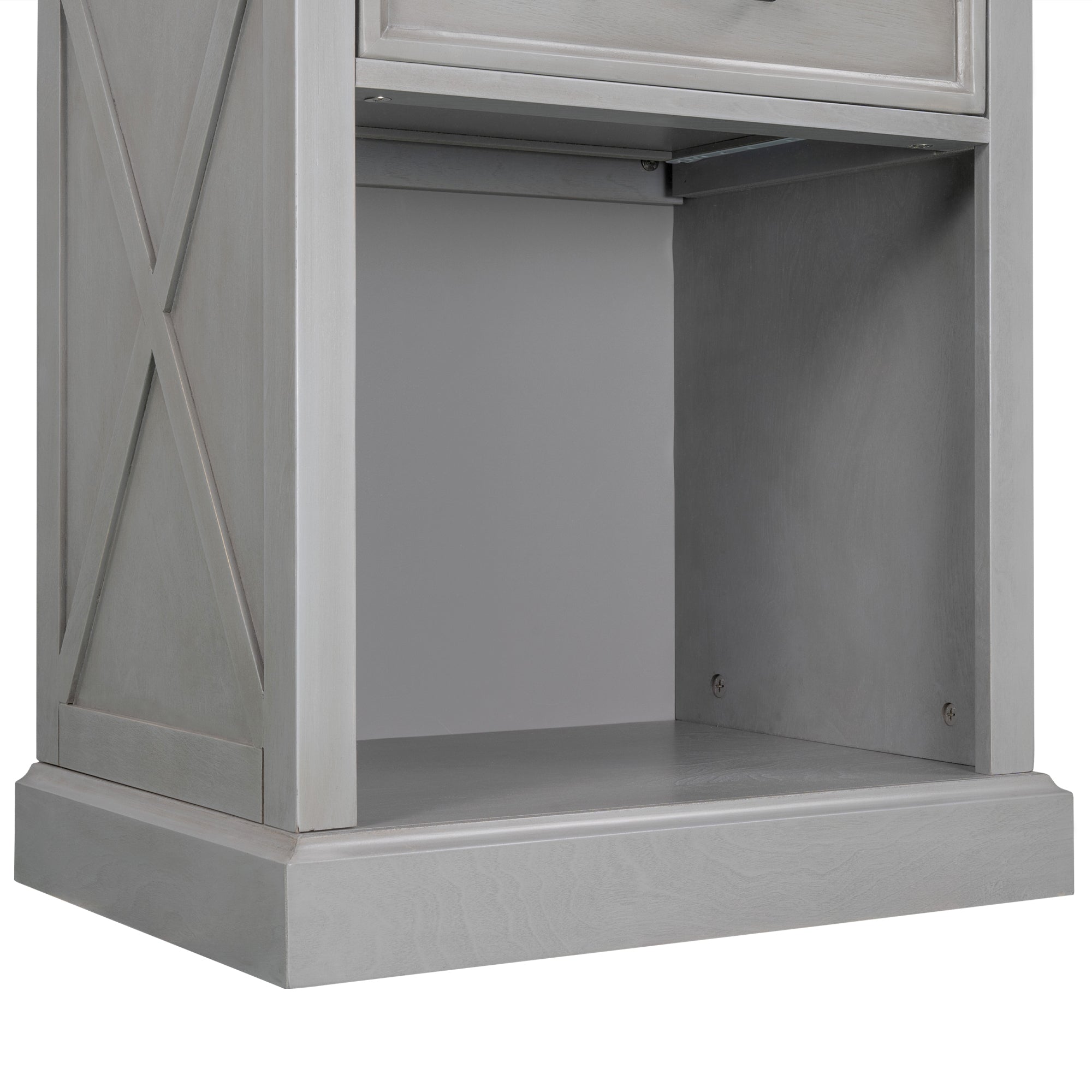 Modern Gray Nightstand for Bedroom Side Table By: Alabama Beds